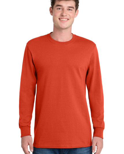 Port & Co Long Sleeve Essential Tee. PC61LS - Orange