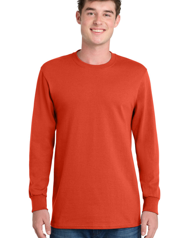 Port & Co Long Sleeve Essential Tee. PC61LS - Orange