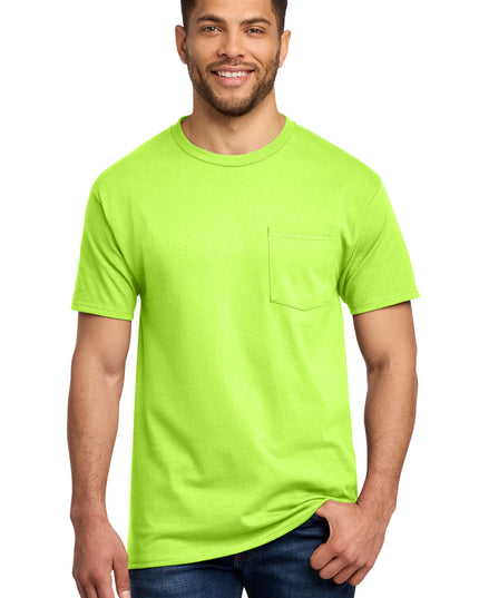 Port & Co Essential Pocket Tee. PC61P - S. Green