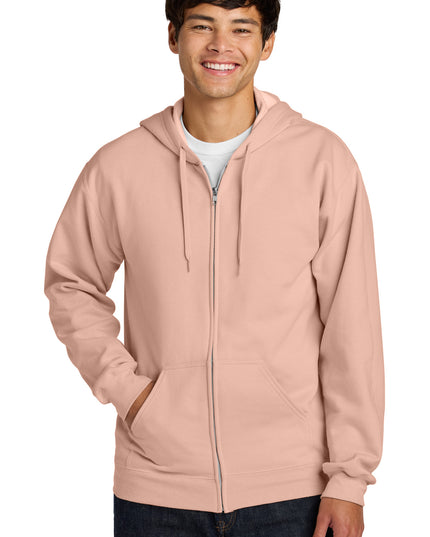 Gildan Softstyle Midweight Fleece Full-Zip Hooded Sweatshirt SF600 - Dusty Rose