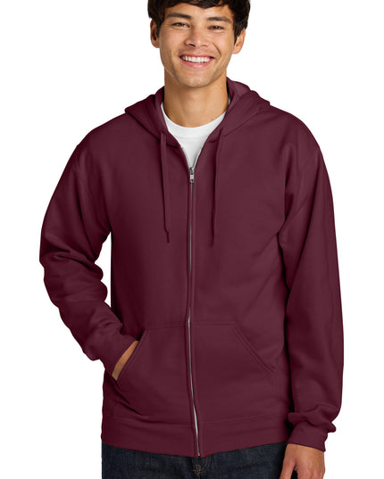 Gildan Softstyle Midweight Fleece Full-Zip Hooded Sweatshirt SF600 - Maroon