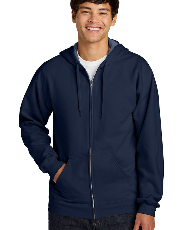 Gildan Softstyle Midweight Fleece Full-Zip Hooded Sweatshirt SF600 - Navy