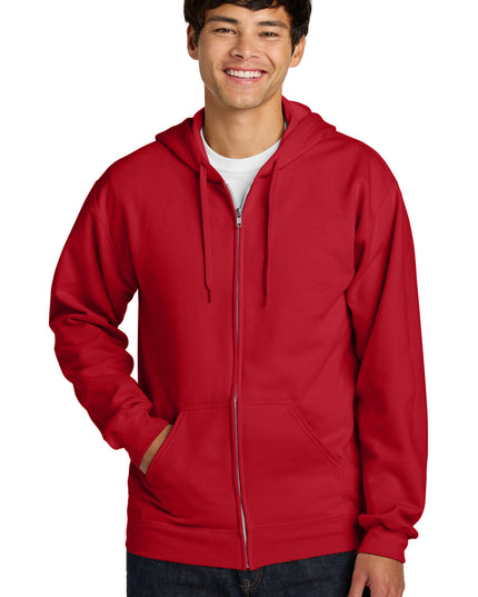 Gildan Softstyle Midweight Fleece Full-Zip Hooded Sweatshirt SF600 - Red
