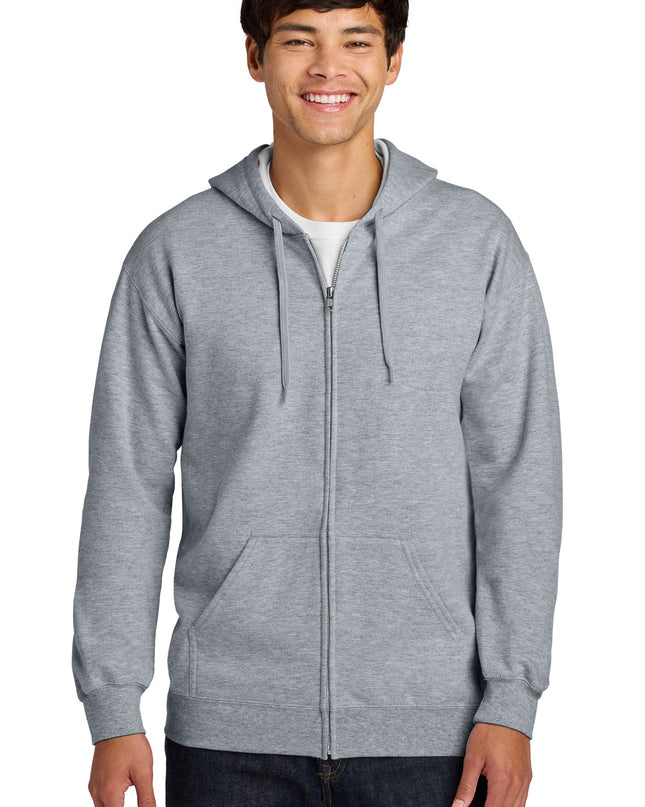 Gildan Softstyle Midweight Fleece Full-Zip Hooded Sweatshirt SF600 - Ring Spun Sport Grey