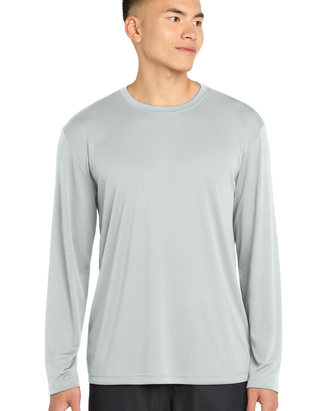 Sport-Tek Long Sleeve PosiCharge Competitor Tee. ST350LS - Silver