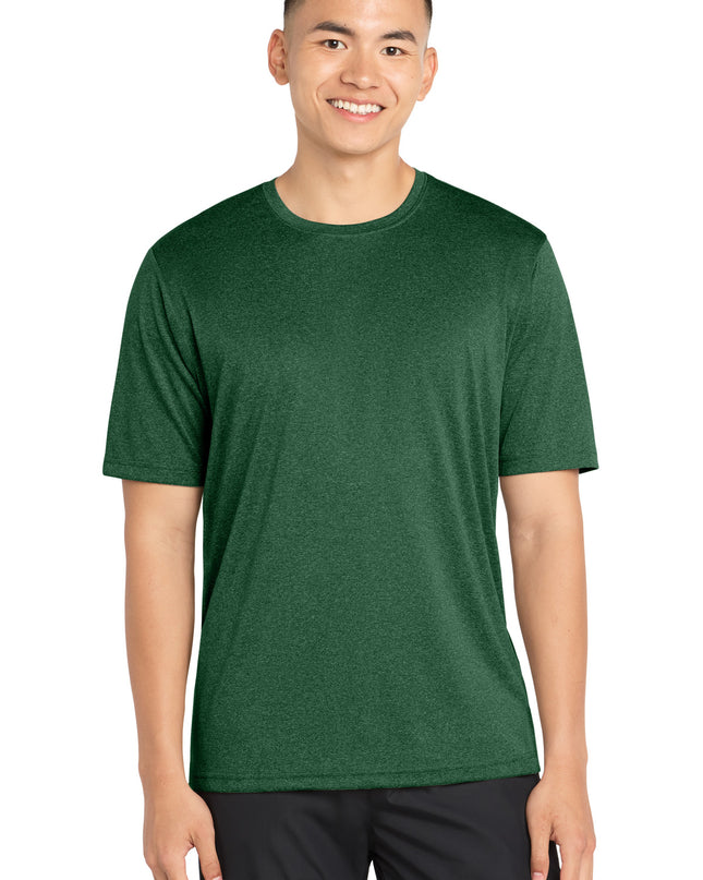 Sport-Tek Heather Contender Tee. ST360 - Forest Green Heather