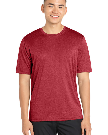 Sport-Tek Heather Contender Tee. ST360 - Scarlet Heather