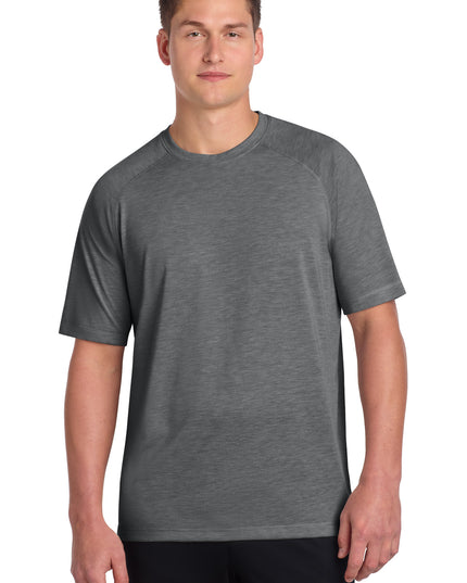 Sport-Tek  PosiCharge  Tri-Blend Wicking Raglan Tee. ST400 - Dark Grey Heather