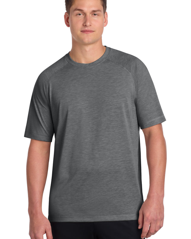 Sport-Tek  PosiCharge  Tri-Blend Wicking Raglan Tee. ST400 - Dark Grey Heather