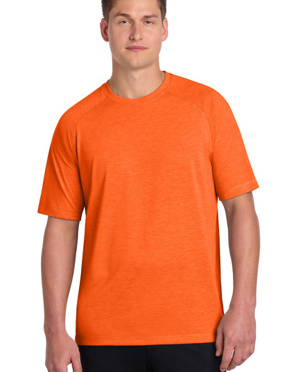 Sport-Tek  PosiCharge  Tri-Blend Wicking Raglan Tee. ST400 - Deep Orange Heather