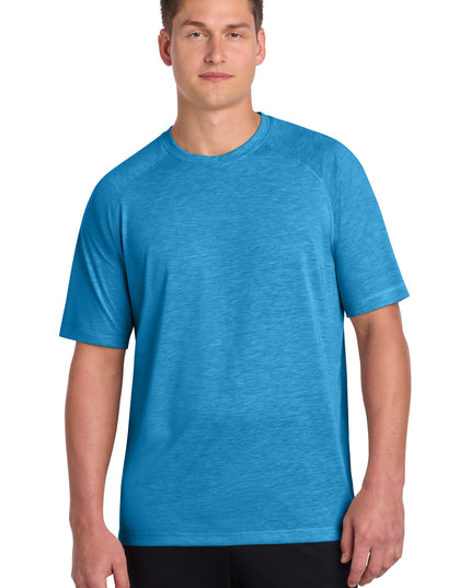 Sport-Tek  PosiCharge  Tri-Blend Wicking Raglan Tee. ST400 - Pond Blue Heather