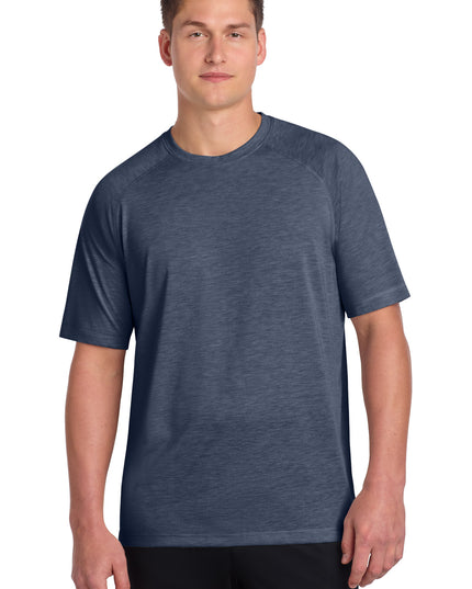 Sport-Tek  PosiCharge  Tri-Blend Wicking Raglan Tee. ST400 - True Navy Heather