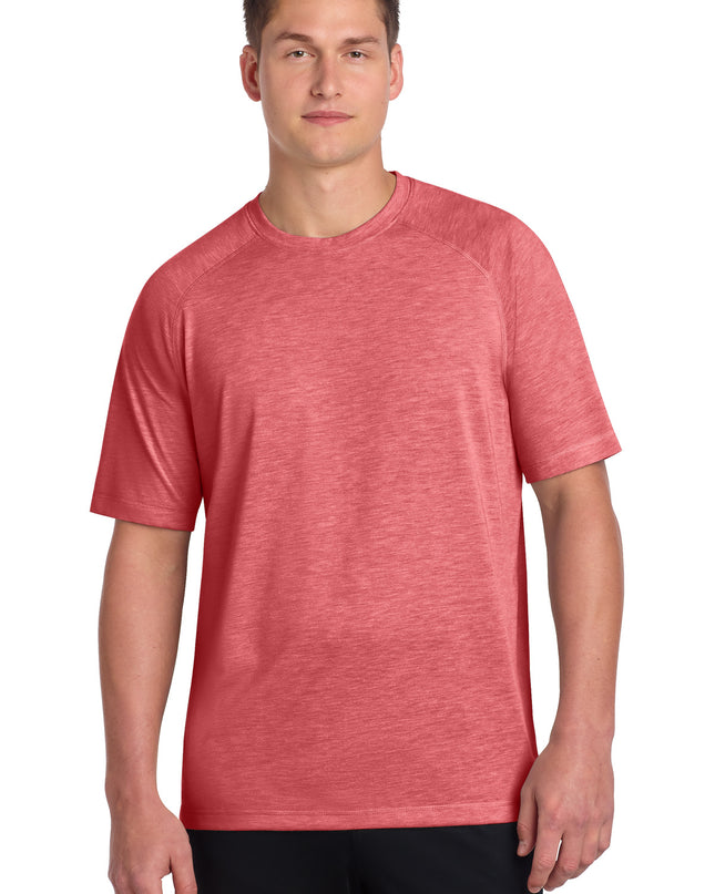 Sport-Tek  PosiCharge  Tri-Blend Wicking Raglan Tee. ST400 - True Red Heather