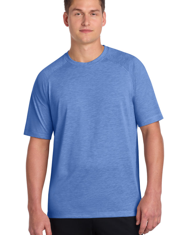 Sport-Tek  PosiCharge  Tri-Blend Wicking Raglan Tee. ST400 - True Royal Heather