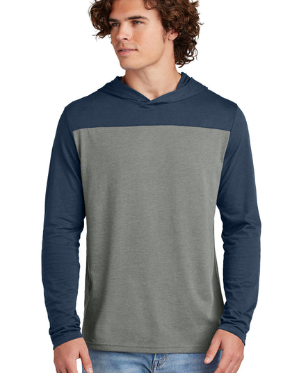 Sport-Tek Halftime Long Sleeve Hoodie ST6044 - True Navy/ Vintage Heather