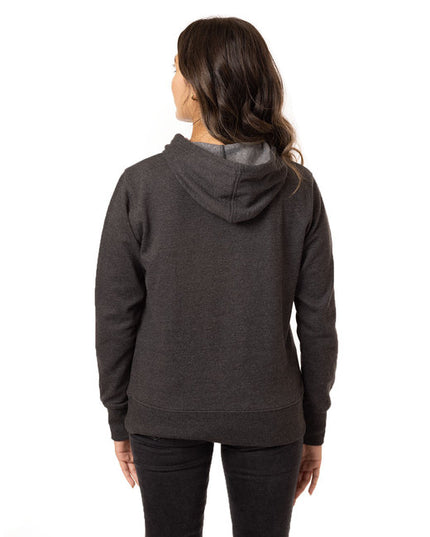 econscious Ladies' Heathered Full-Zip Hooded Sweatshirt