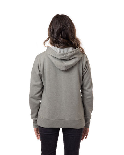 econscious Ladies' Heathered Full-Zip Hooded Sweatshirt
