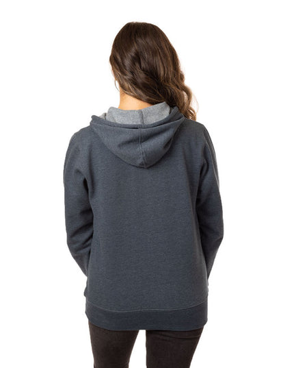econscious Ladies' Heathered Full-Zip Hooded Sweatshirt