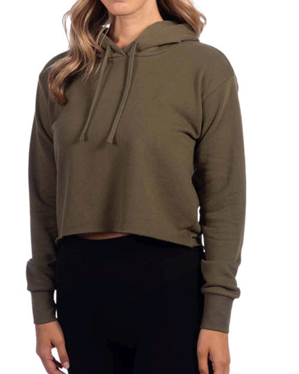 Ladies' Cropped Pullover Hooded Sweatshirt