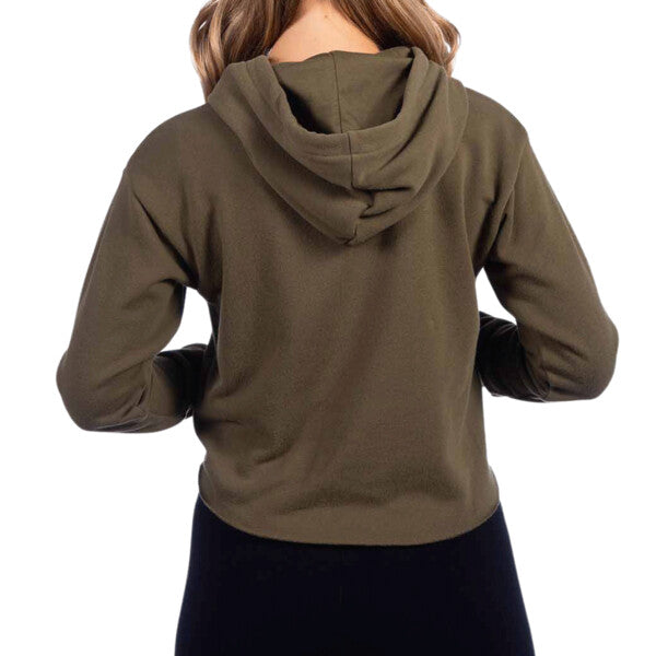 Ladies' Cropped Pullover Hooded Sweatshirt