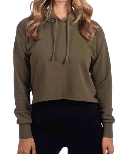 Ladies' Cropped Pullover Hooded Sweatshirt