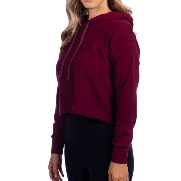 Ladies' Cropped Pullover Hooded Sweatshirt