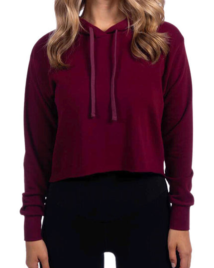 Ladies' Cropped Pullover Hooded Sweatshirt