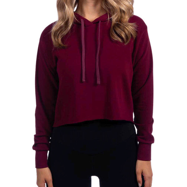 Ladies' Cropped Pullover Hooded Sweatshirt