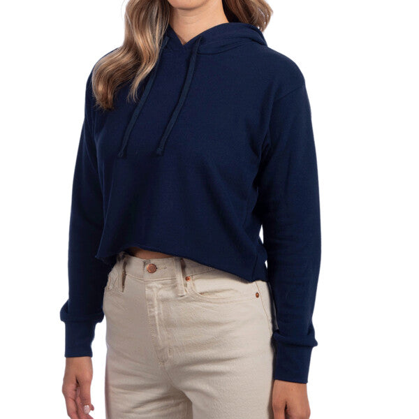 Ladies' Cropped Pullover Hooded Sweatshirt