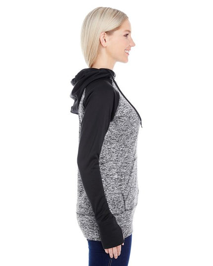 Ladies' Colorblock Cosmic Hooded Sweatshirt