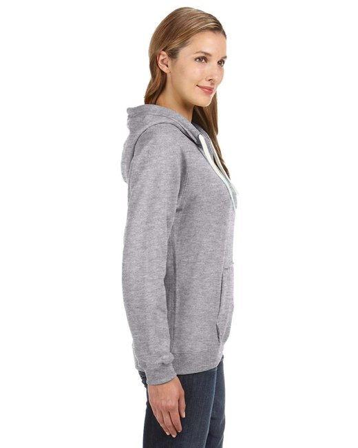 Ladies' Sydney Brushed V-Neck Hooded Sweatshirt