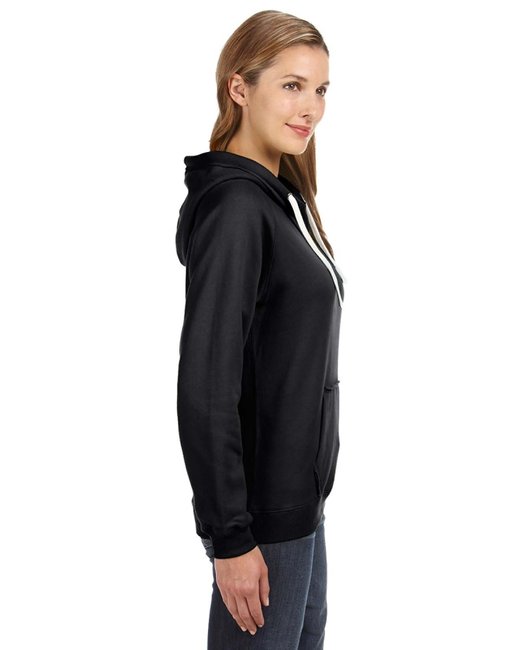 Ladies' Sydney Brushed V-Neck Hooded Sweatshirt