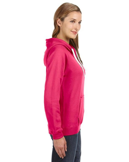 Ladies' Sydney Brushed V-Neck Hooded Sweatshirt