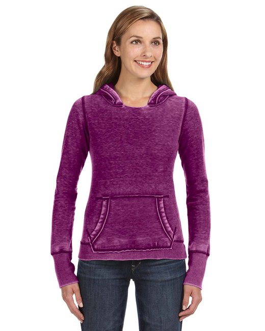 J America Ladies' Zen Pullover Fleece Hooded Sweatshirt