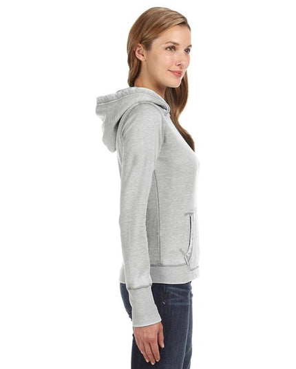 J America Ladies' Zen Pullover Fleece Hooded Sweatshirt