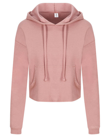 Ladies' Girlie Cropped Hooded Fleece with Pocket