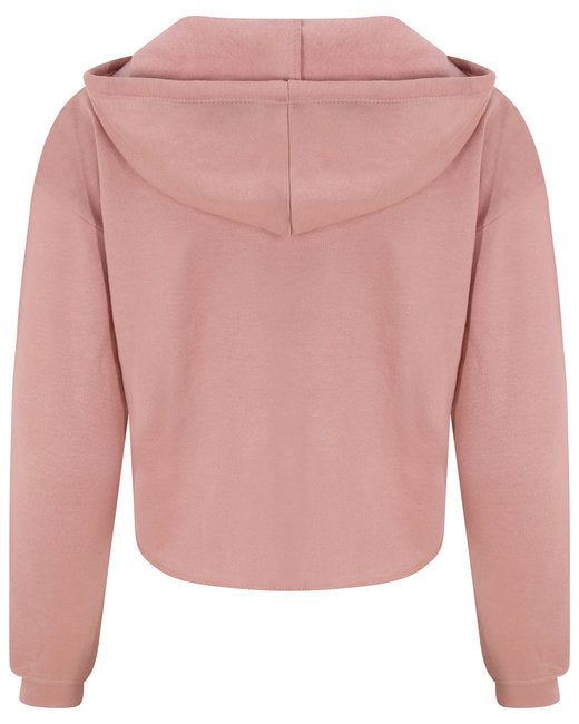 Ladies' Girlie Cropped Hooded Fleece with Pocket