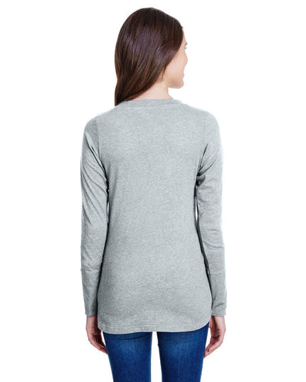 LAT Ladies' Long Sleeve Fine Jersey Lace-Up T-Shirt