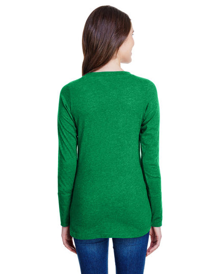 LAT Ladies' Long Sleeve Fine Jersey Lace-Up T-Shirt