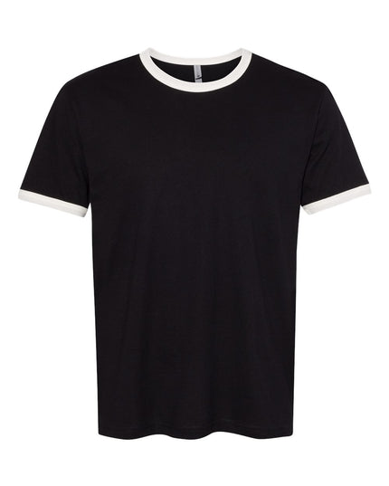 Next Level Ringer Tee - Black/Natural Front