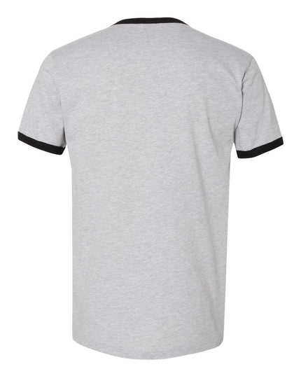 Next Level Ringer Tee - Heather Grey/Black Back