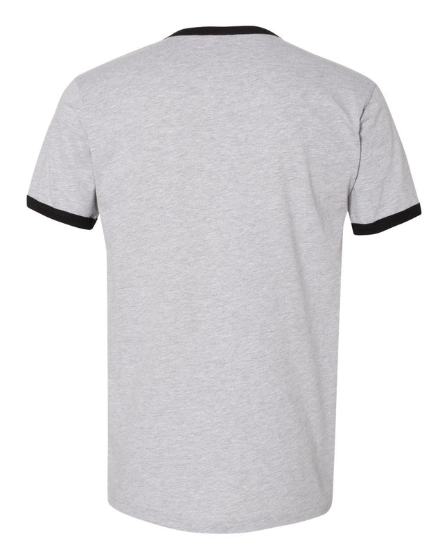 Next Level Ringer Tee - Heather Grey/Black Back