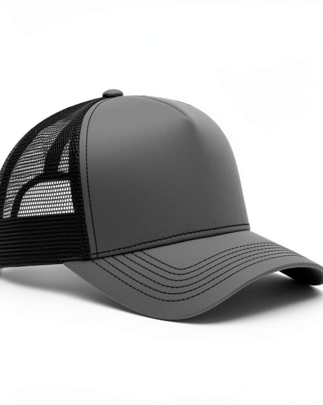 Richardson 112 trucker hat in Charcoal with Black mesh