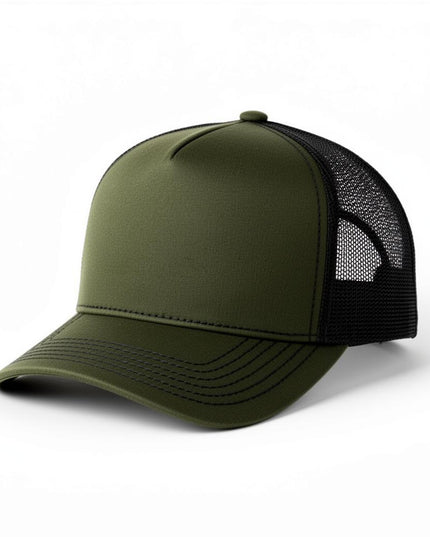 Richardson 112 trucker hat in Loden with Black mesh