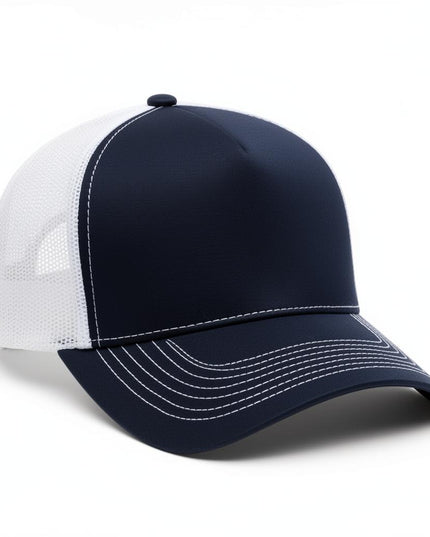 Richardson 112 trucker hat in Navy with White mesh