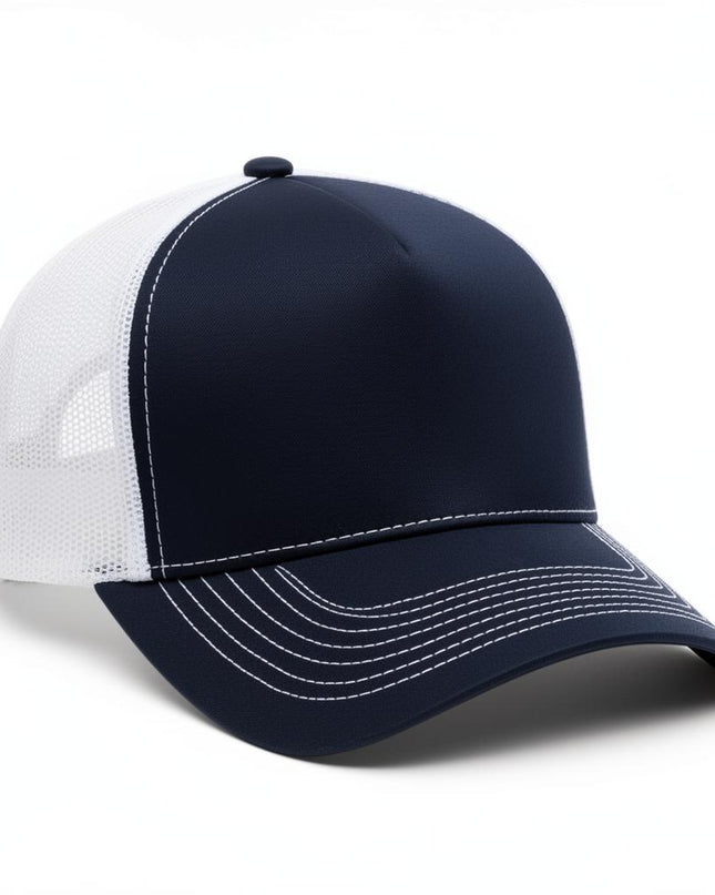 Richardson 112 trucker hat in Navy with White mesh