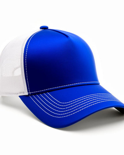 Richardson 112 trucker hat in Royal Blue with White mesh