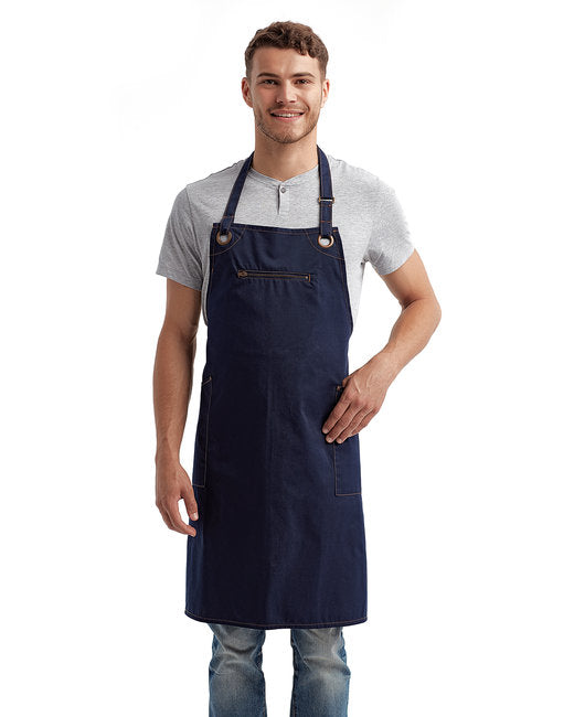 Unisex ‘Barley’ Contrast Stitch Sustainable Bib Apron