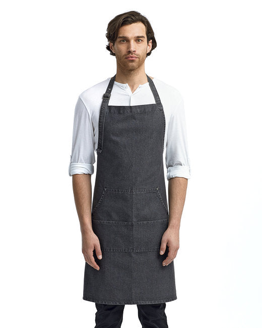 Unisex Jeans Stitch Denim Bib Apron