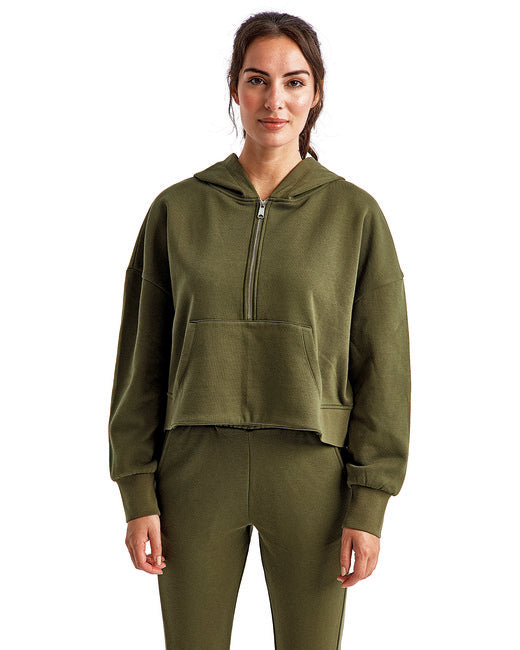 TriDri Ladies' Alice Half-Zip Hooded Sweatshirt